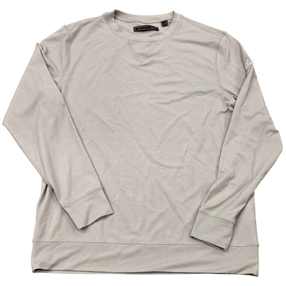 G/fore Golf Crewneck Long Sleeve Sweater Lightweight Gray Men's Sz Small